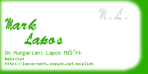 mark lapos business card